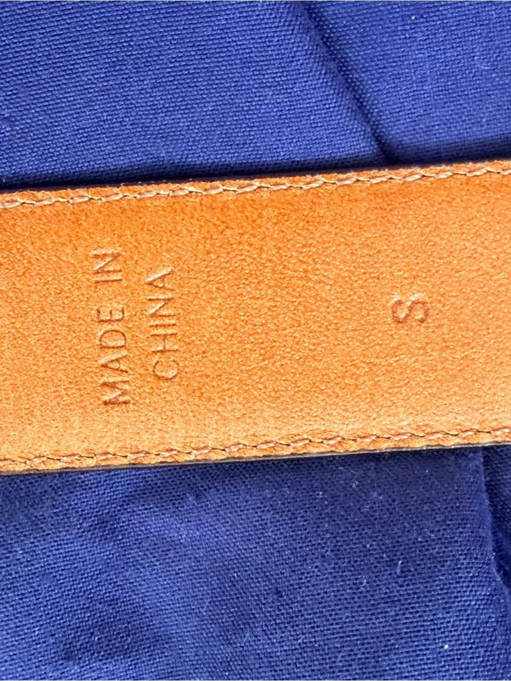 Ralph Lauren Brown Croc-Embossed Leather Belt with Gold Buckle